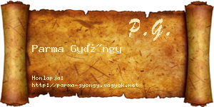 Parma Gyöngy névjegykártya